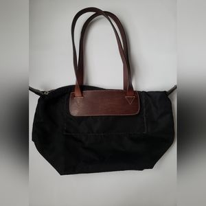 Doney & Bourke Black Nylon Leather Small Handbag